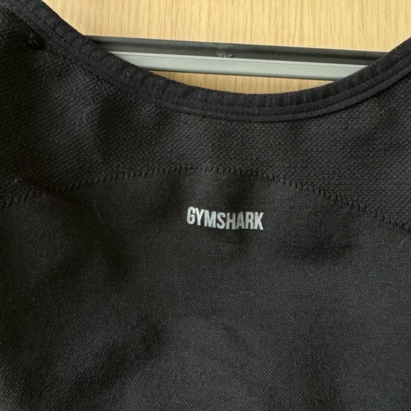 Medium Gymshark Strappy Flex Sports Bra - Black and Charcoal - Picture 6 of 9